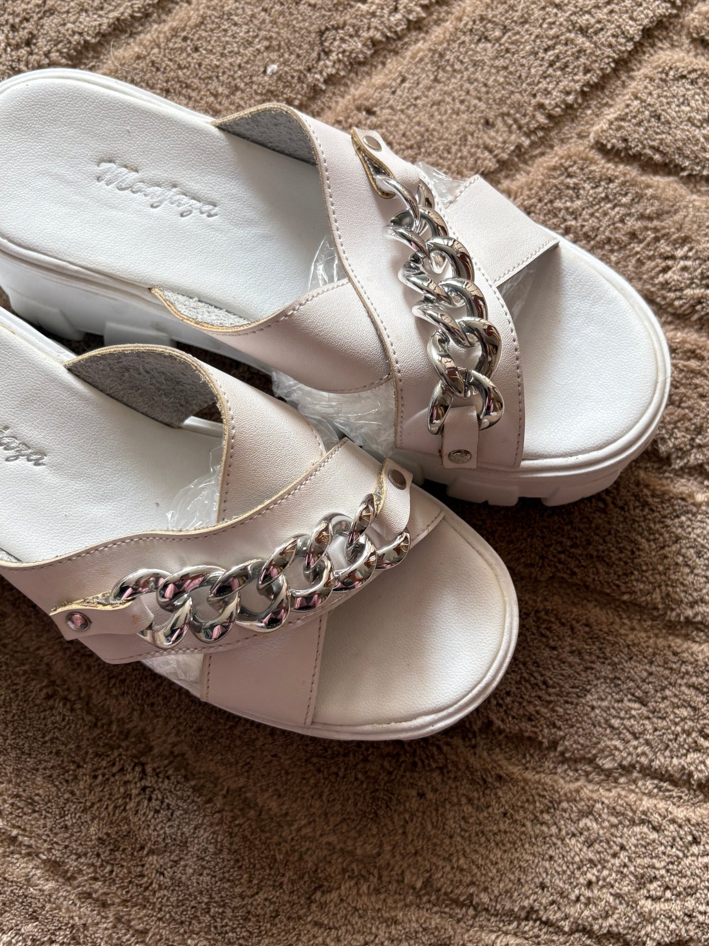 Sandalias Blancas 36 (ÚNICA TALLA)