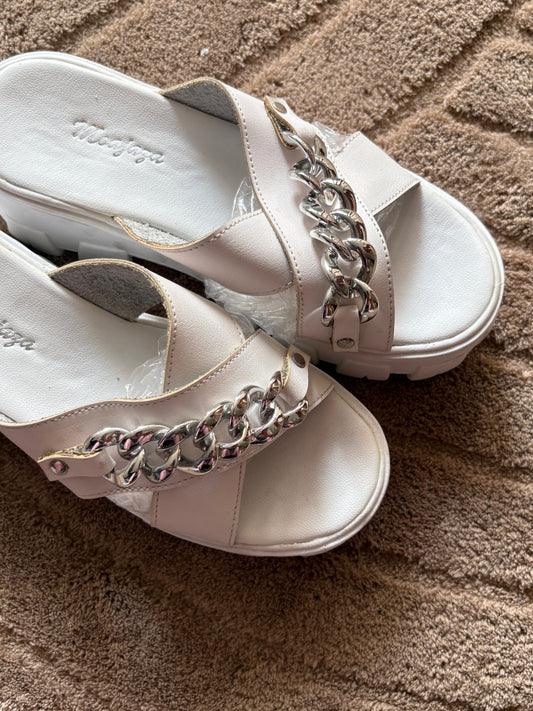 Sandalias Blancas 36 (ÚNICA TALLA)